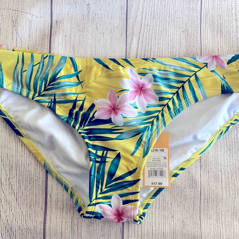 Tropical Yellow bikini bottoms XL